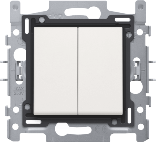 Double bouton poussoir - Quick connect - White - Niko