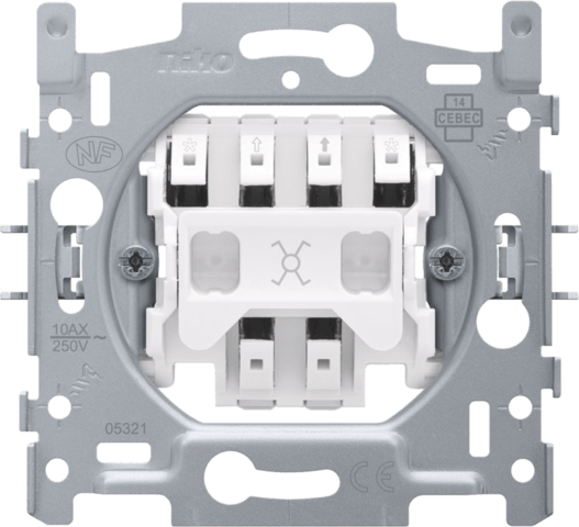 Socle interrupteur inverseur 10A - Quick connect - Niko