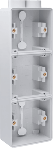 Boîte triple verticale 2 entrées M20 Hydro - Gris  - IP55 - Niko