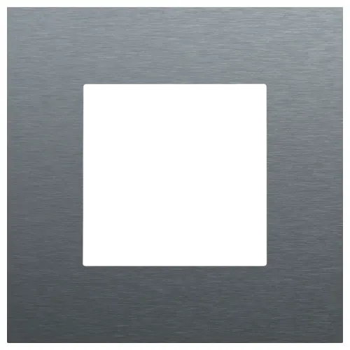 Plaque simple - Pure - Alu blue grey brushed - Niko