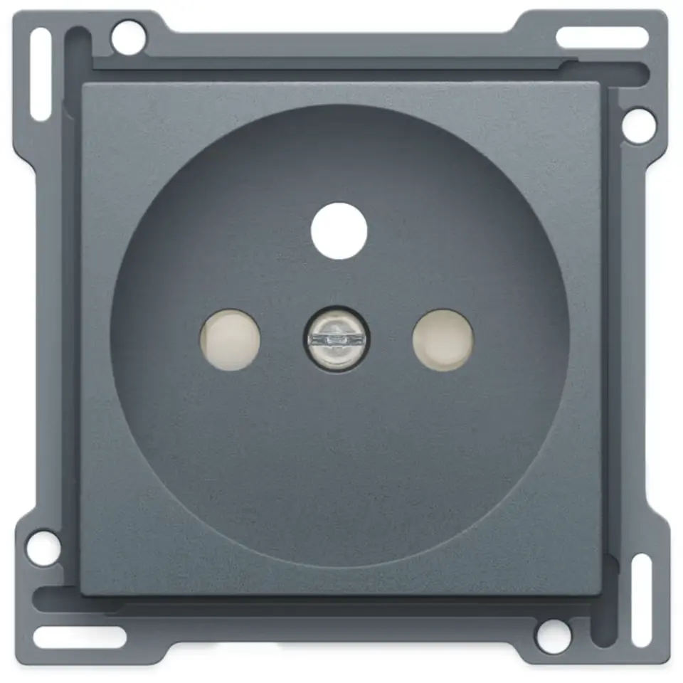 Enjoliveur prise avec terre - Steel grey coated - Niko