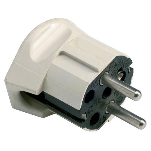 [ABB2CDB720001R0000] Fiche mâle 2P+T - 230V - 16A - IP20 - Ivoire - ABB