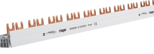 [HAGKDN263B] Barre de pontage 2P - 63A  - 57M - A  fourches - 10mm² - Hager