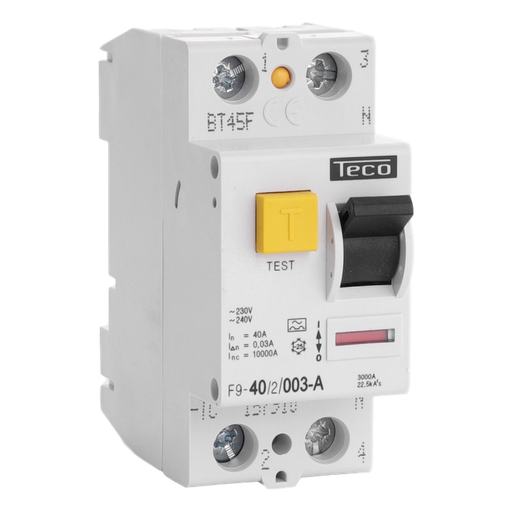 [TECF9402003A] Interrupteur différentiel TC 2P - 40A - 30mA - Type A - Teco 